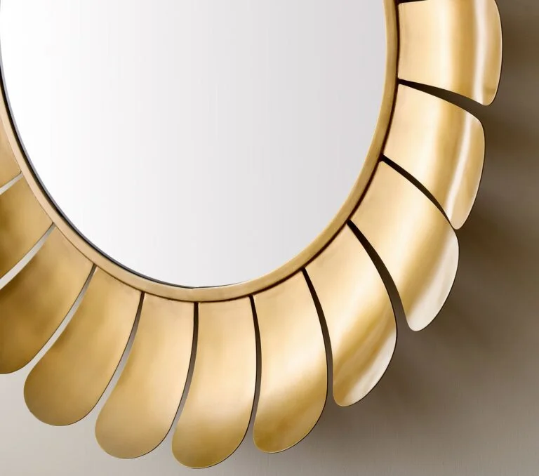 Sunburst Floral Mirror